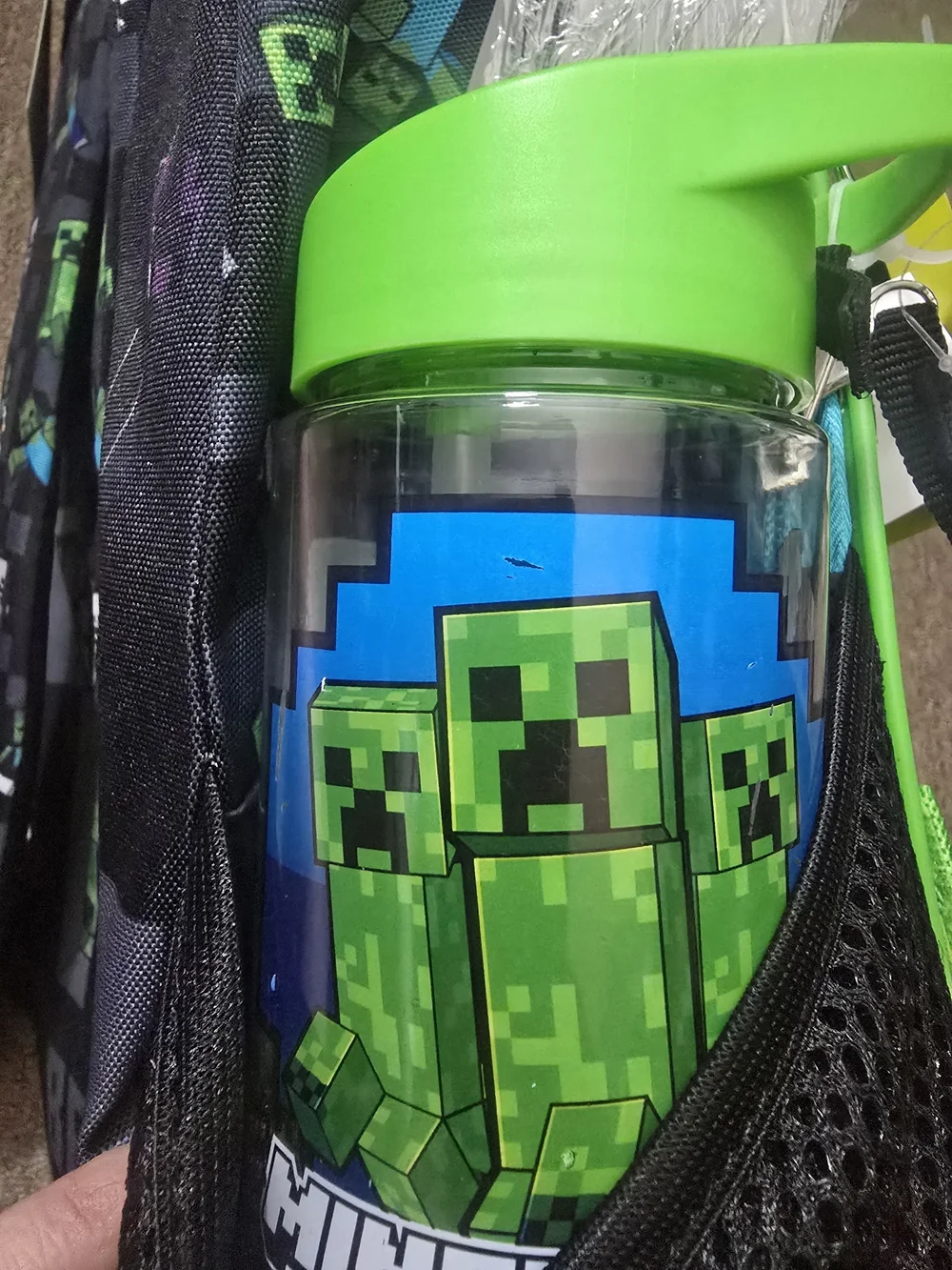 Minecraft Green Backpack and Lunch Bag Set